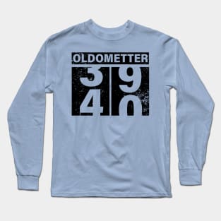 40th Birthday Oldometter 1981 Birthday Gift Long Sleeve T-Shirt